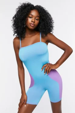 Seamless Colorblock Cami Romper