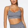 Seamless Gingham Sports Bra