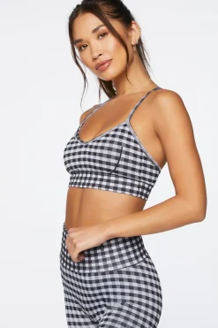Seamless Gingham Sports Bra