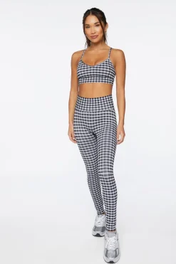 Seamless Gingham Sports Bra