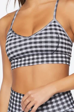 Seamless Gingham Sports Bra
