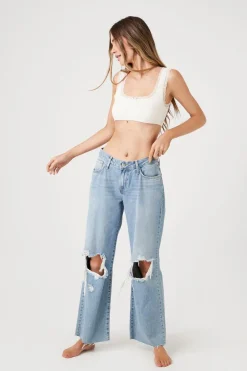 Seamless Lace-Trim Bralette