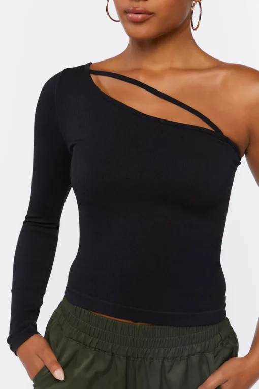 Seamless One-Shoulder Top