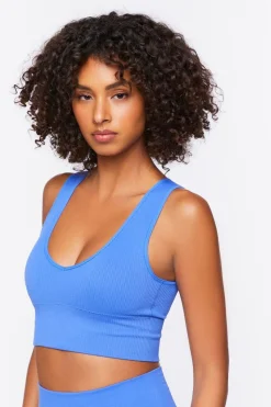 Seamless Plunging Longline Sports Bra