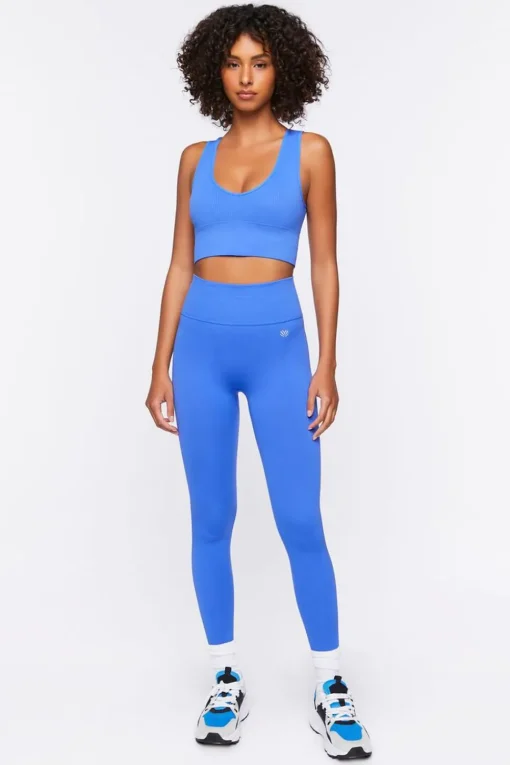 Seamless Plunging Longline Sports Bra