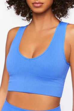 Seamless Plunging Longline Sports Bra