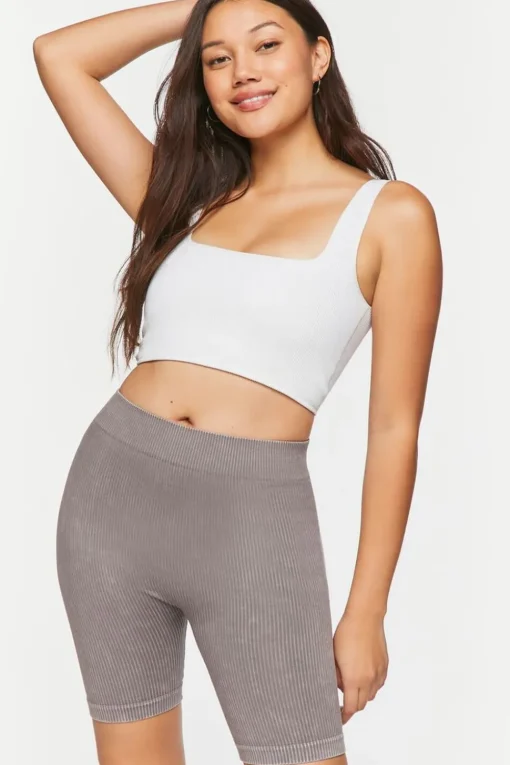 Seamless Ribbed Biker Shorts
