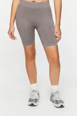 Seamless Ribbed Biker Shorts