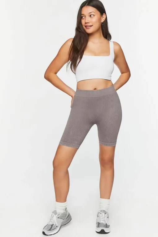 Seamless Ribbed Biker Shorts