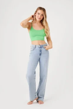 Seamless Ribbed Dual-Strap Bralette