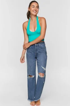 Seamless Ribbed Halter Top