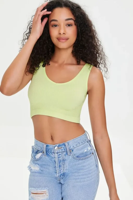 Seamless Ribbed Knit Bralette