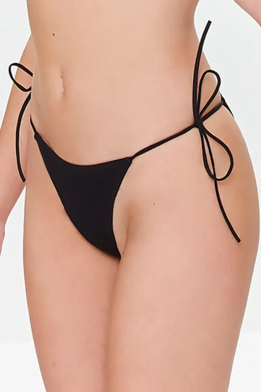 Seamless Ribbed String Bikini Bottoms