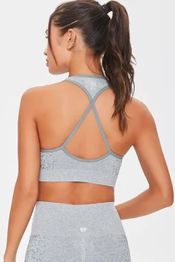 Seamless Snakeskin Print Sports Bra