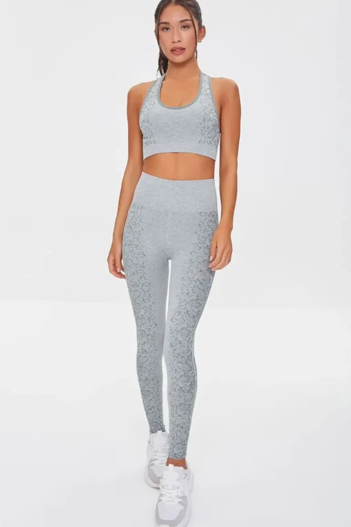 Seamless Snakeskin Print Sports Bra