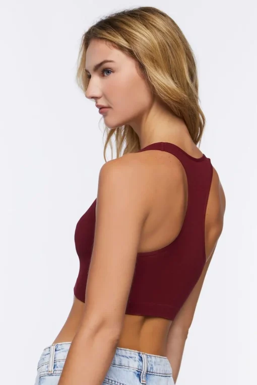 Seamless Split-Neck Bralette
