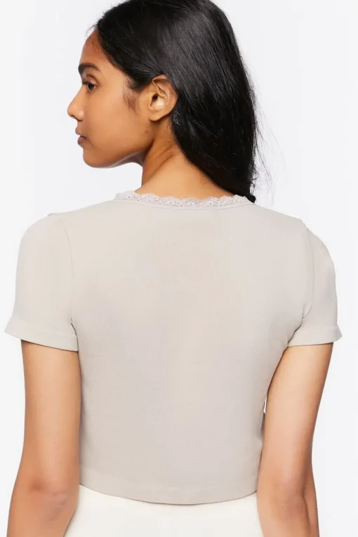 Seamless Tie-Front Crop Top