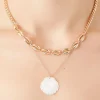 Seashell Pendant Layered Necklace