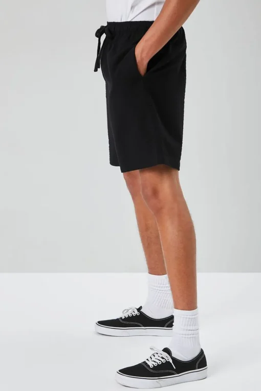 Seersucker Drawstring Shorts