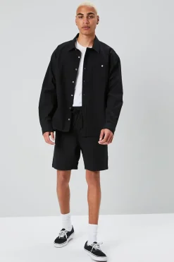 Seersucker Drawstring Shorts