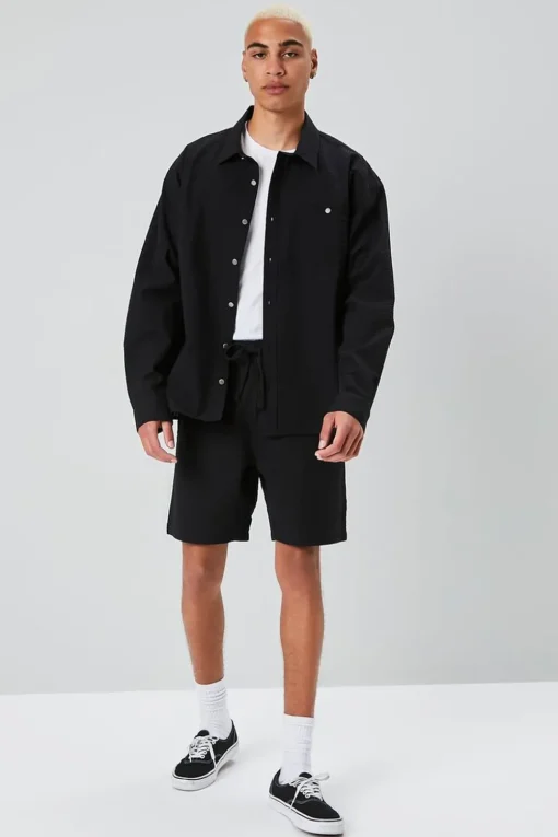 Seersucker Drawstring Shorts