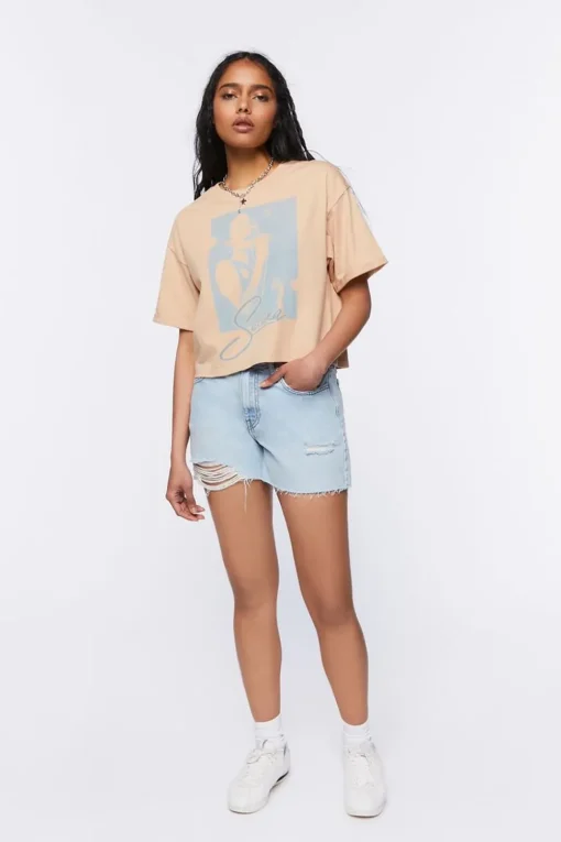Selena Graphic Cropped Tee