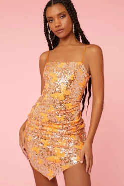 Sequin Butterfly Cami Mini Dress