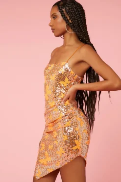 Sequin Butterfly Cami Mini Dress