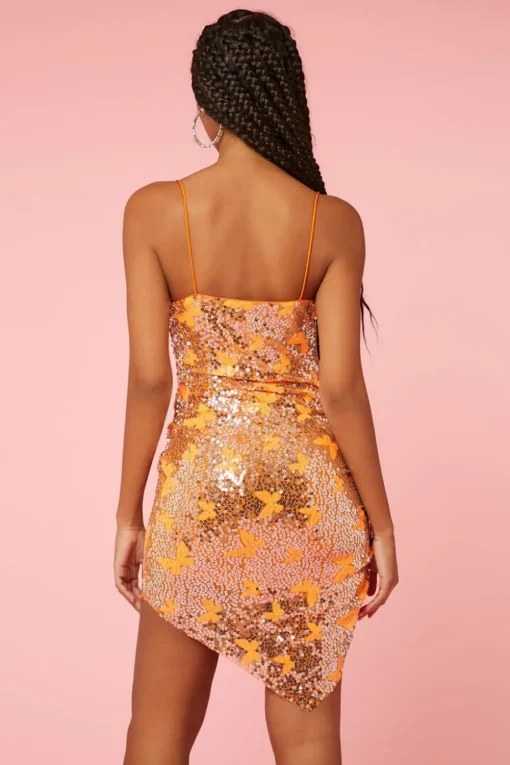 Sequin Butterfly Cami Mini Dress