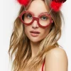 Sequin Heart Glasses