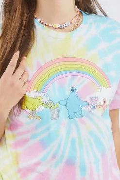 Sesame Street Graphic Tie-Dye Tee