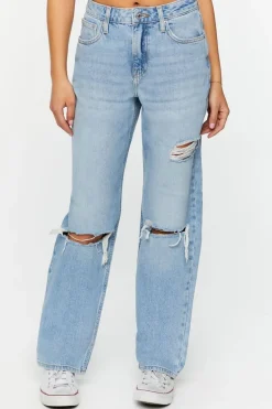 90S-Fit Destroyed High-Rise Jeans