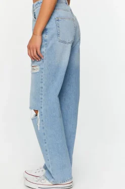90S-Fit Destroyed High-Rise Jeans