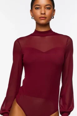 Sheer Illusion Neck Bodysuit
