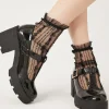 Sheer Lace Crew Socks