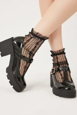 Sheer Lace Crew Socks