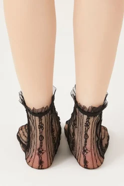 Sheer Lace Crew Socks