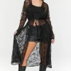 Sheer Lace Longline Jacket