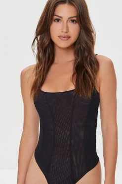 Sheer Mesh Lingerie Bodysuit
