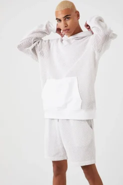 Sheer Mesh Netted Hoodie