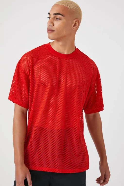 Sheer Mesh Netted Tee