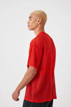 Sheer Mesh Netted Tee