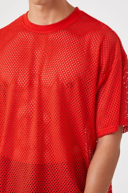 Sheer Mesh Netted Tee