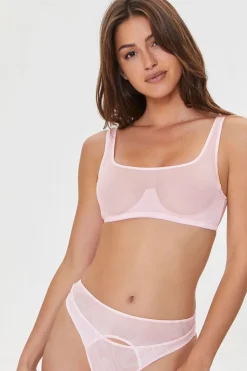 Sheer Mesh Underwire Bra