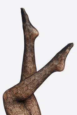 Sheer Scalloped Tights