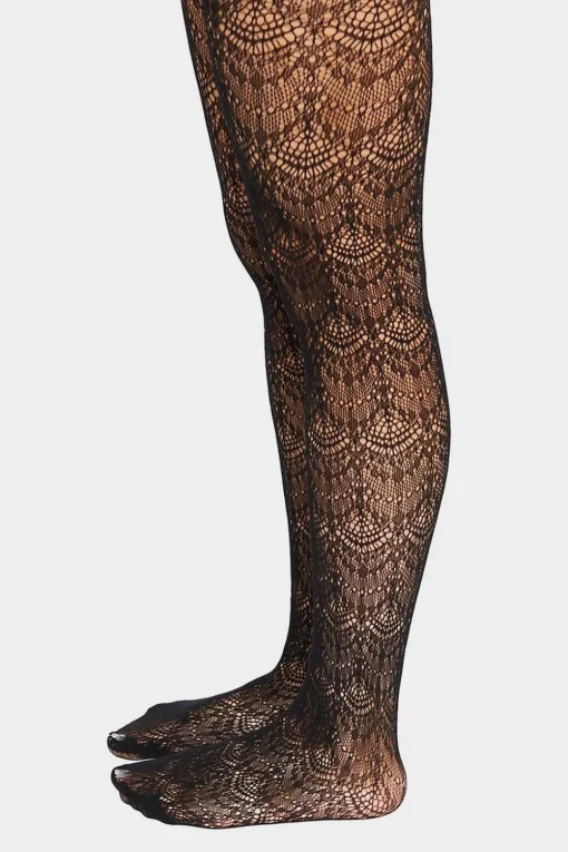 Sheer Scalloped Tights