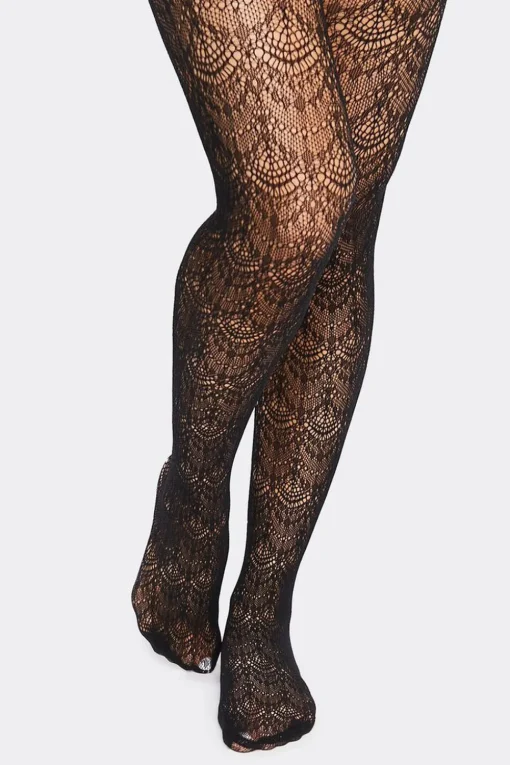 Sheer Scalloped Tights