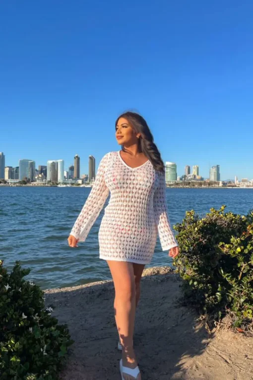 Sheer Swim Cover-Up Dress