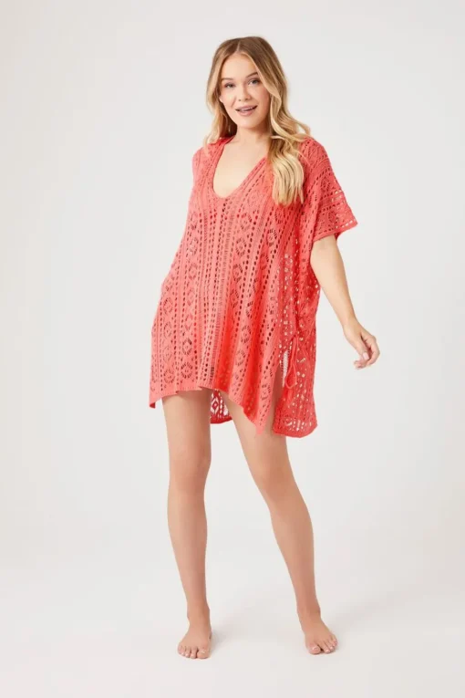 Sheer Swim Cover-Up Dress