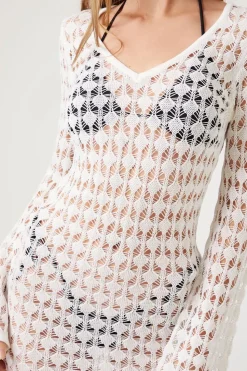 Sheer Swim Cover-Up Dress